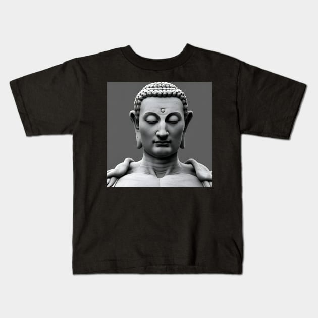 Buddha Minimal Kids T-Shirt by Crestern